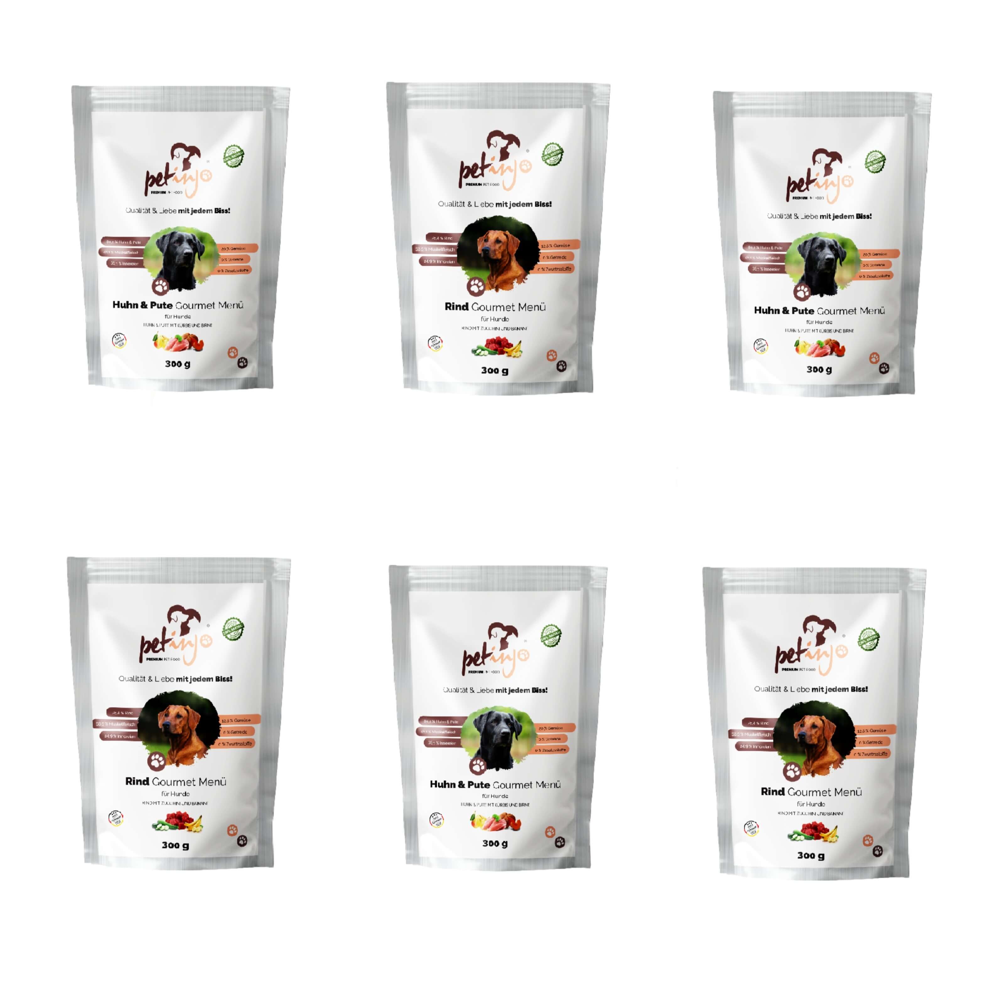 65 x Classic  Gourmet Menüs Hund